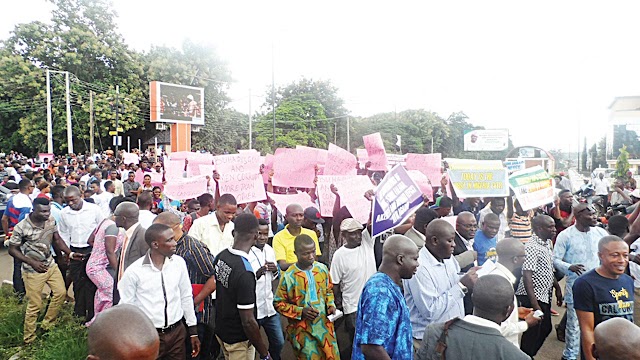 Students protest in Ekiti, allege selective anti-corruption war