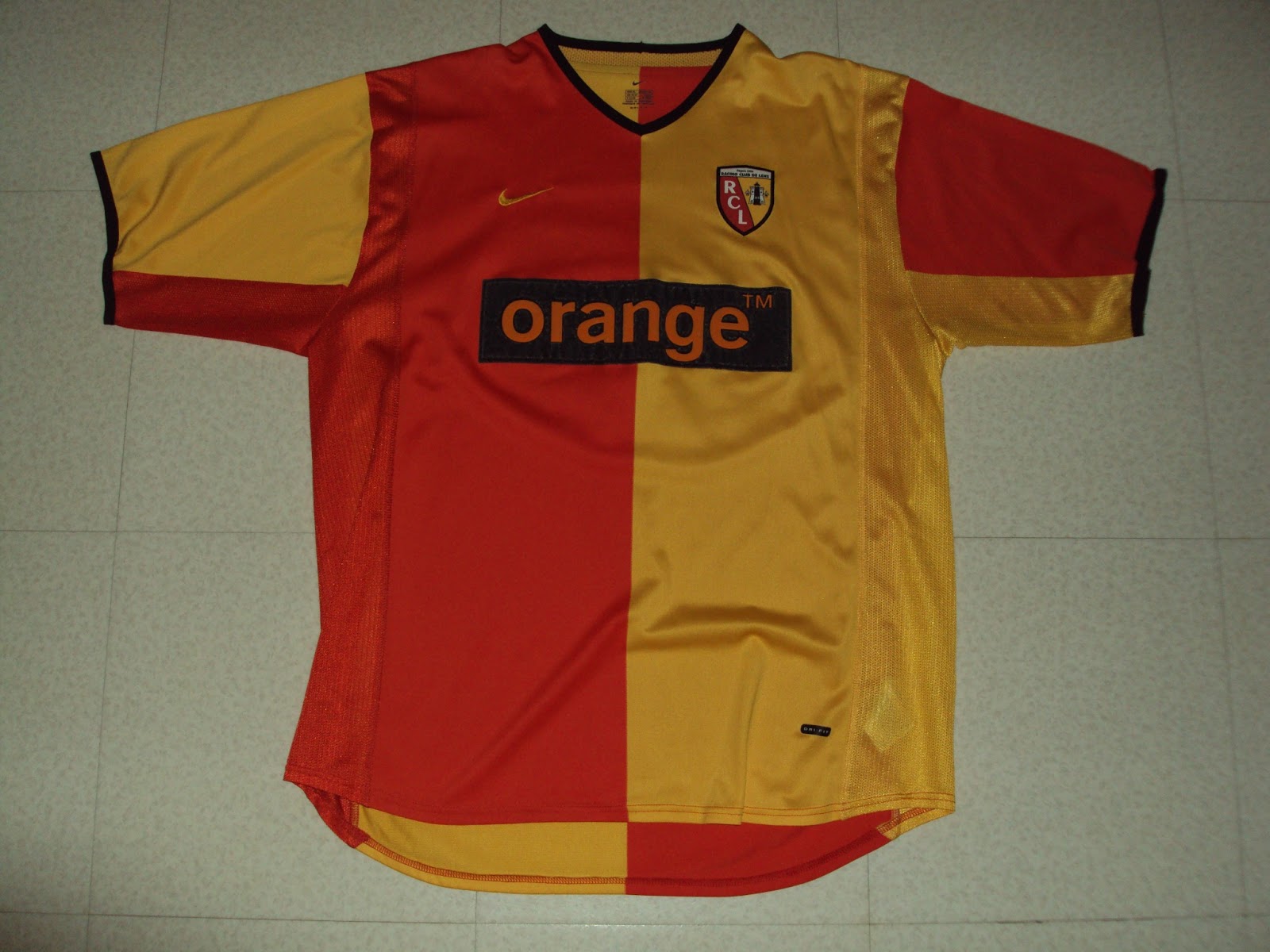 Maillot porté RC Lens 2001-2002