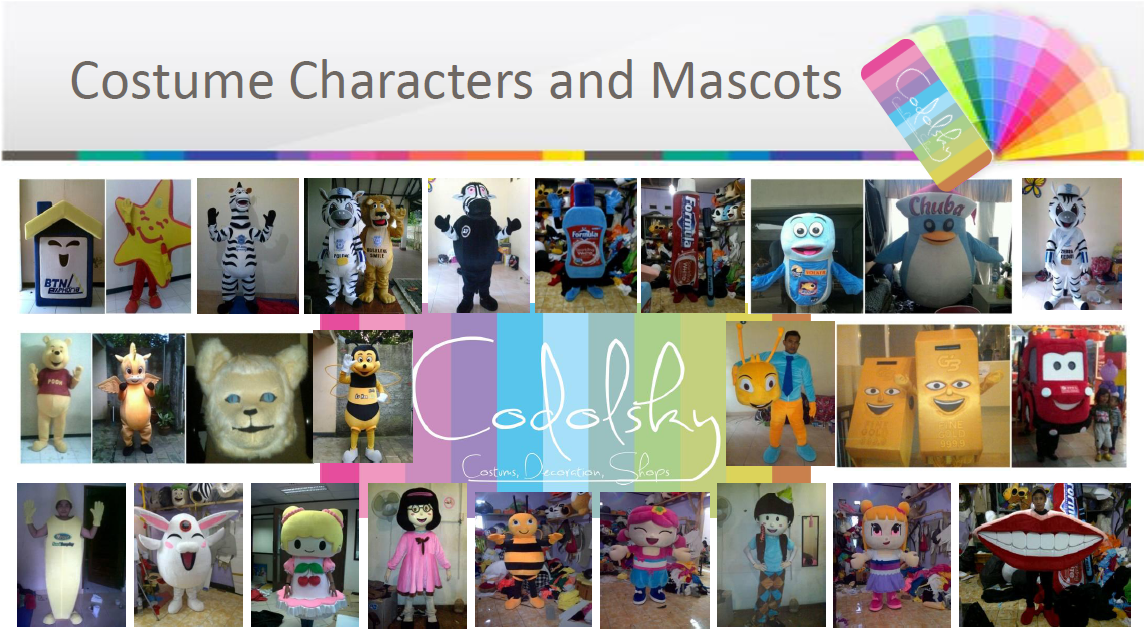Kostum Maskot (Mascot) dan Badut Karakter