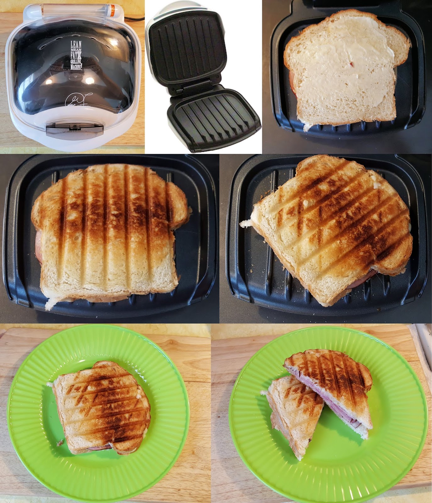 Earl Cooks Etc. Earl Cooks Grilled Ham & Cheese nn a Foreman"