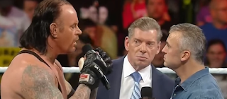Undertaker confronta a Shane McMahon shane mcmahon vs undertaker, wrestlemania 32 con la familia mcmahon, retiro de undertaker en wrestlemania, regreso de shane mcmahon