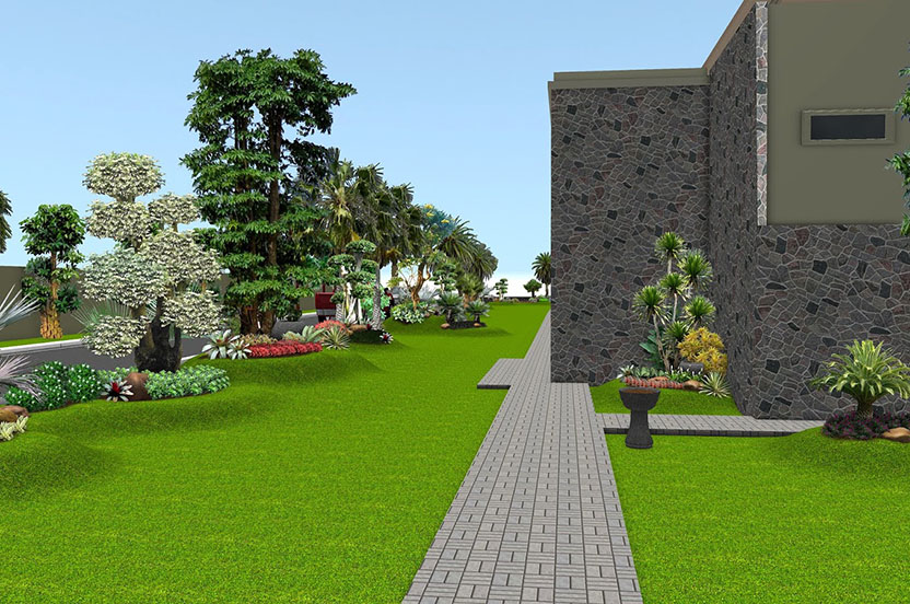 Taman Tropis Depan Rumah - TUKANG TAMAN SURABAYA