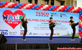 Tesco Walk, Walk For Life 2013, Fitness, charity walk, Clubcard Cop Cop Day Challenge, university of malaya, help children with leukaemia, Combat Dance Demo