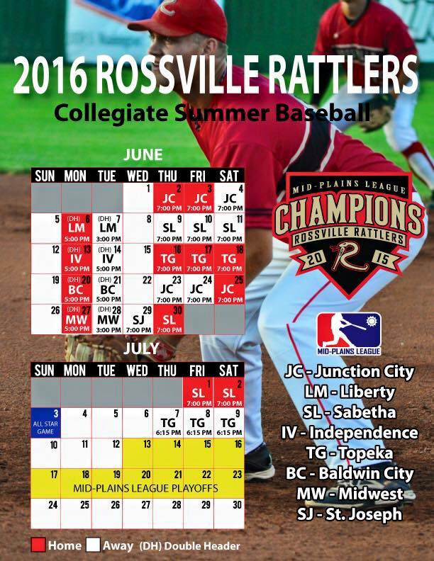 Rossville KS Alumni News Rossville Rattlers Schedule for 2016