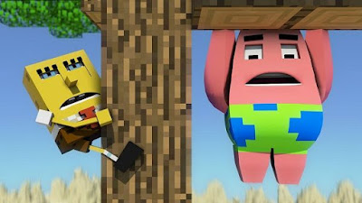 سبونج بوب في صورة لتجربة العبة ماين كرافت ٣ في جهاز الحاسوب سبونج بوب في صورة لتجربة العبة ماين كرافت ٣ في جهاز الحاسوب