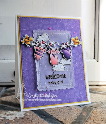 Welcome baby girl by Emily features Winged Wishes by Newton's Nook, #newtonsnook