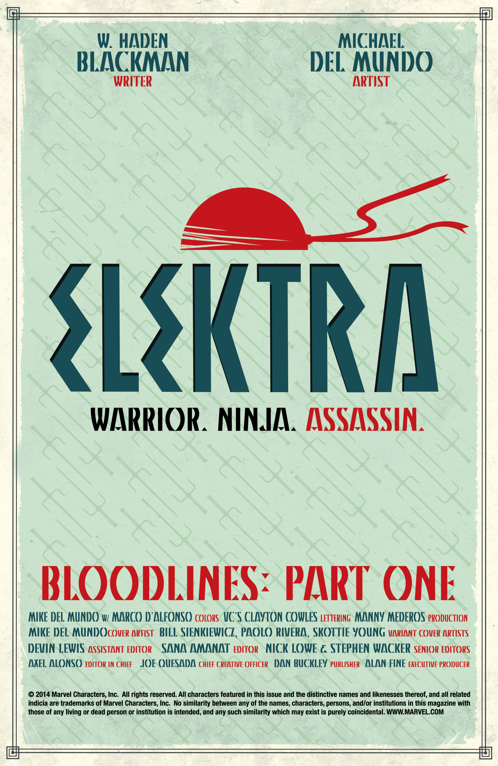 Read online Elektra (2014) comic -  Issue #1 - 2