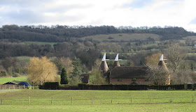 Filston Oast from the road.   Otford, 2 February 2013.