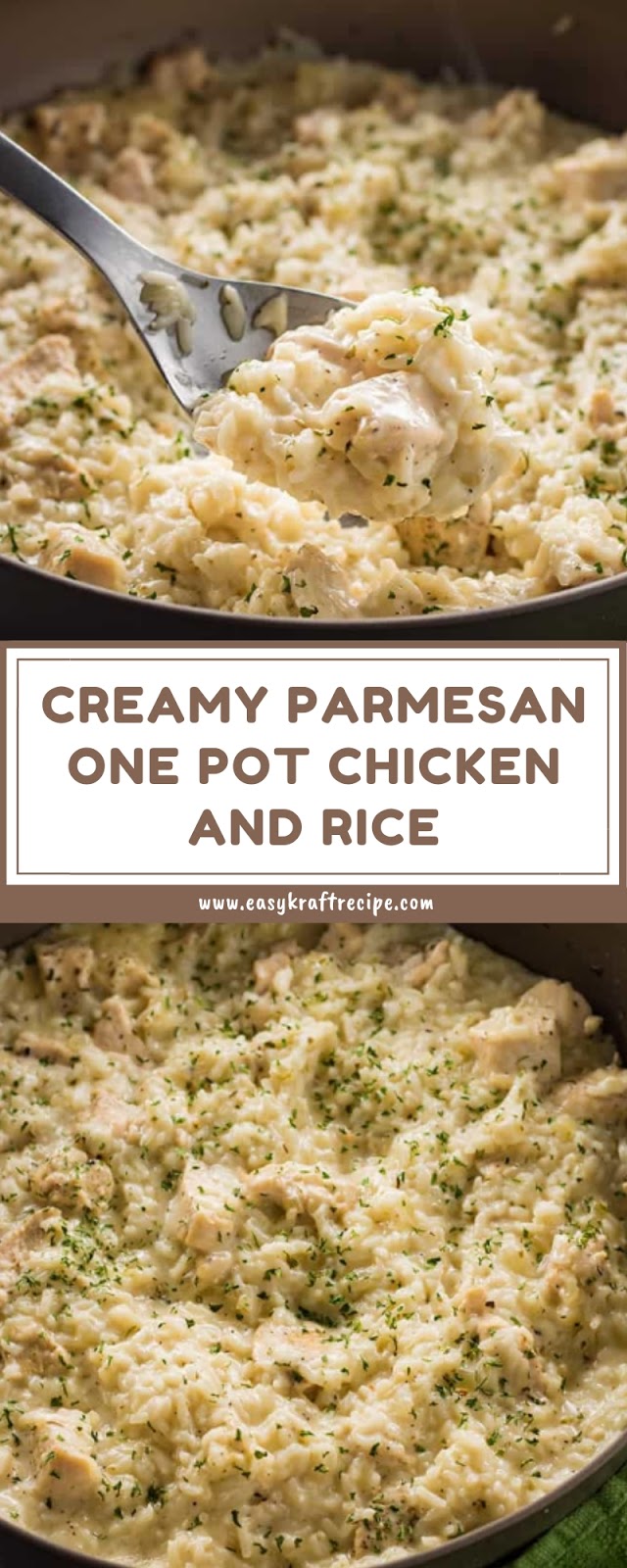 CREAMY PARMESAN ONE POT CHICKEN AND RICE