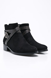 Botine casual dama piele intoarsa eco negre de firma la reducere - Big Star Botine casual dama piele intoarsa eco negre de firma la reducere - Big Star