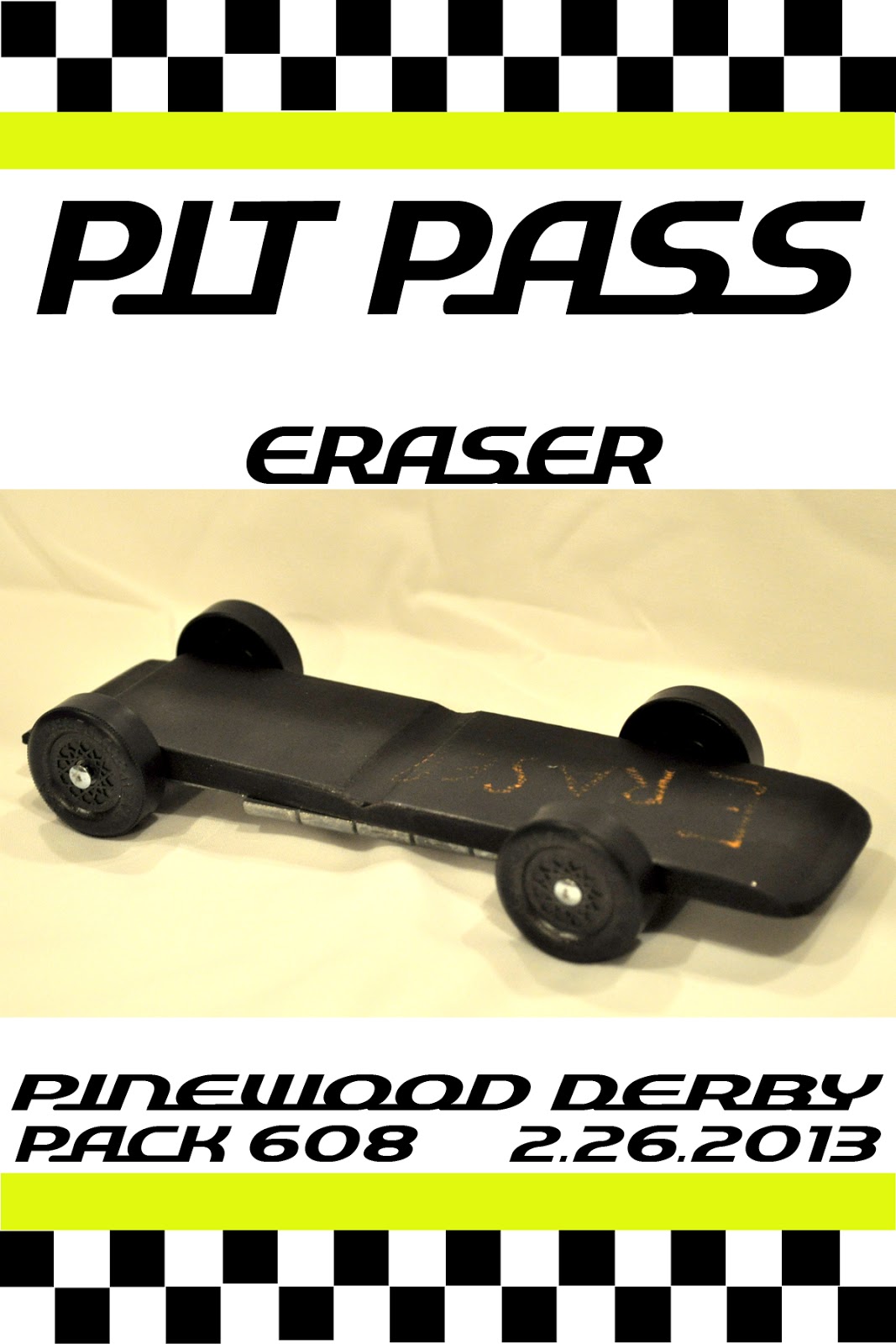 seeshellspace Pinewood Derby Pit Passes