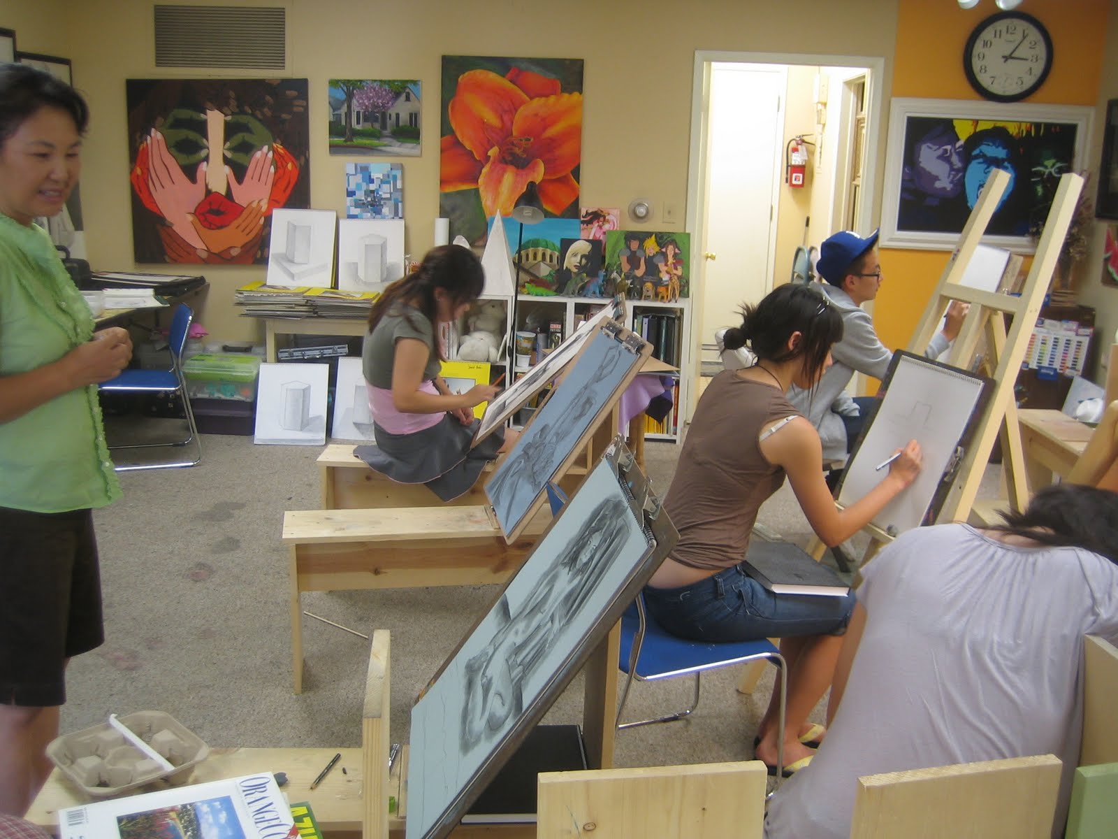 Pastel Art Studio Figure Drawing Class