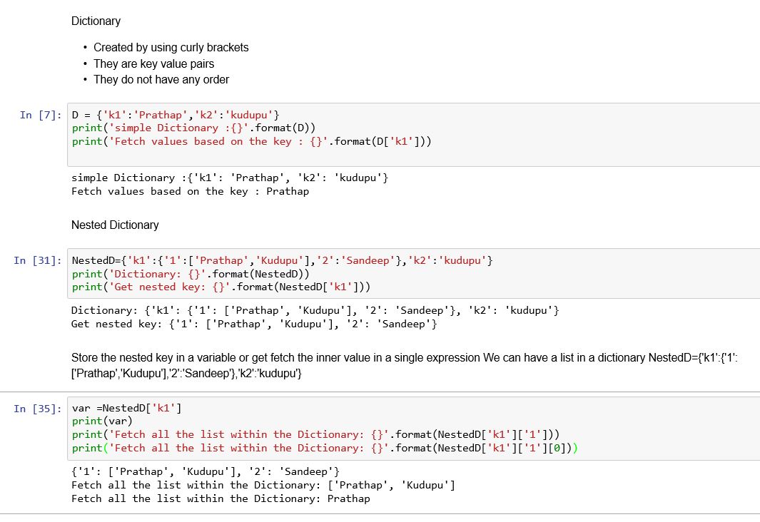 Web Snippets: Dictionary in Python