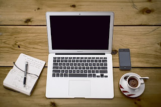 Laptop, Phone, Notepad and Coffee