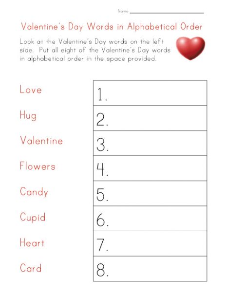 Free Printable Valentine Worksheets Second Grade