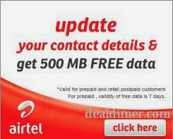 Get Free 500MB 3G Data - Airtel