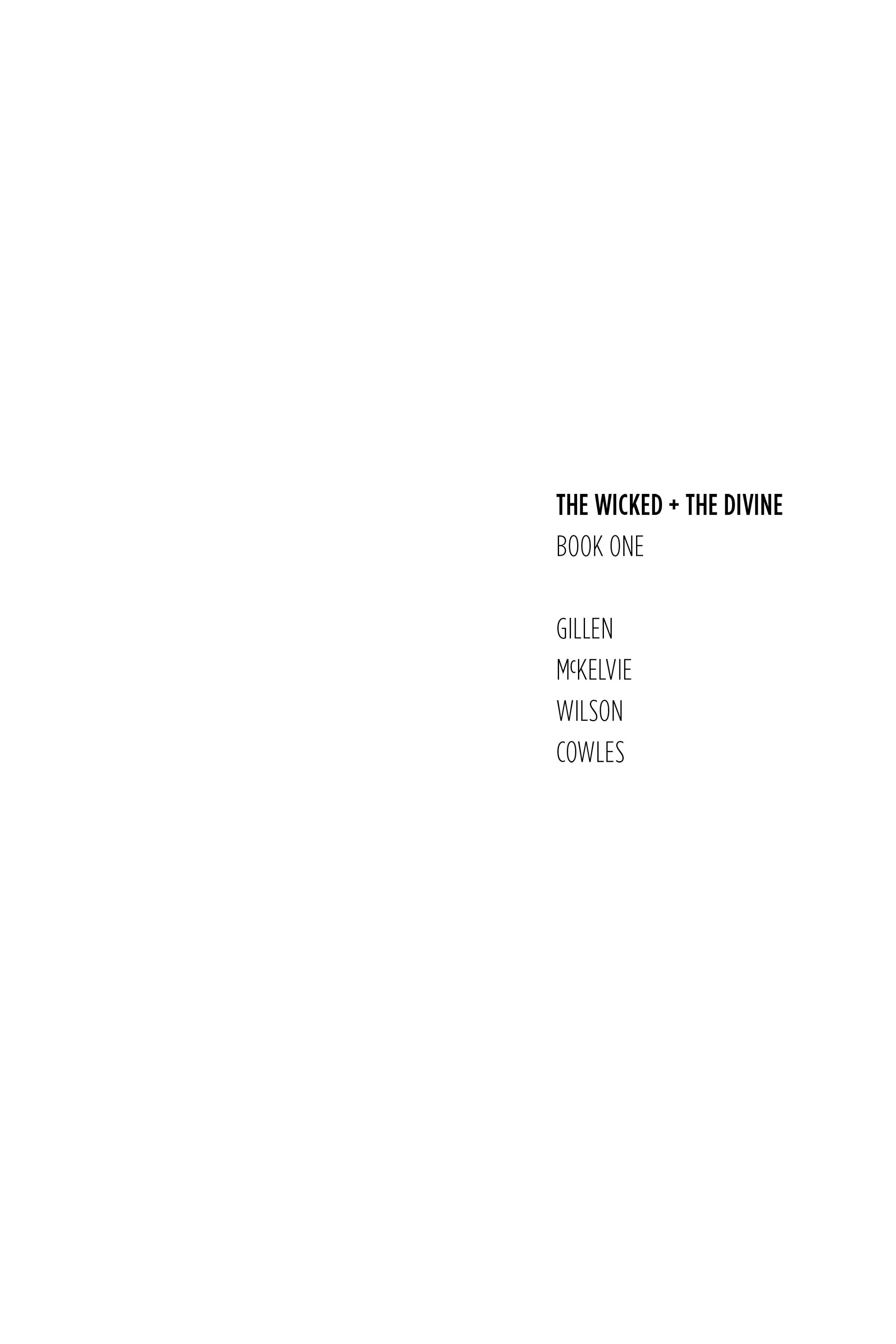 Read online The Wicked   The Divine: Book One comic -  Issue # Full (Part 1) - 2