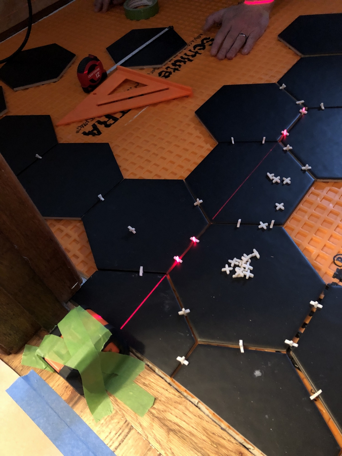 How To Lay Big Hexagon Tile Week 3 Of The One Room Challenge