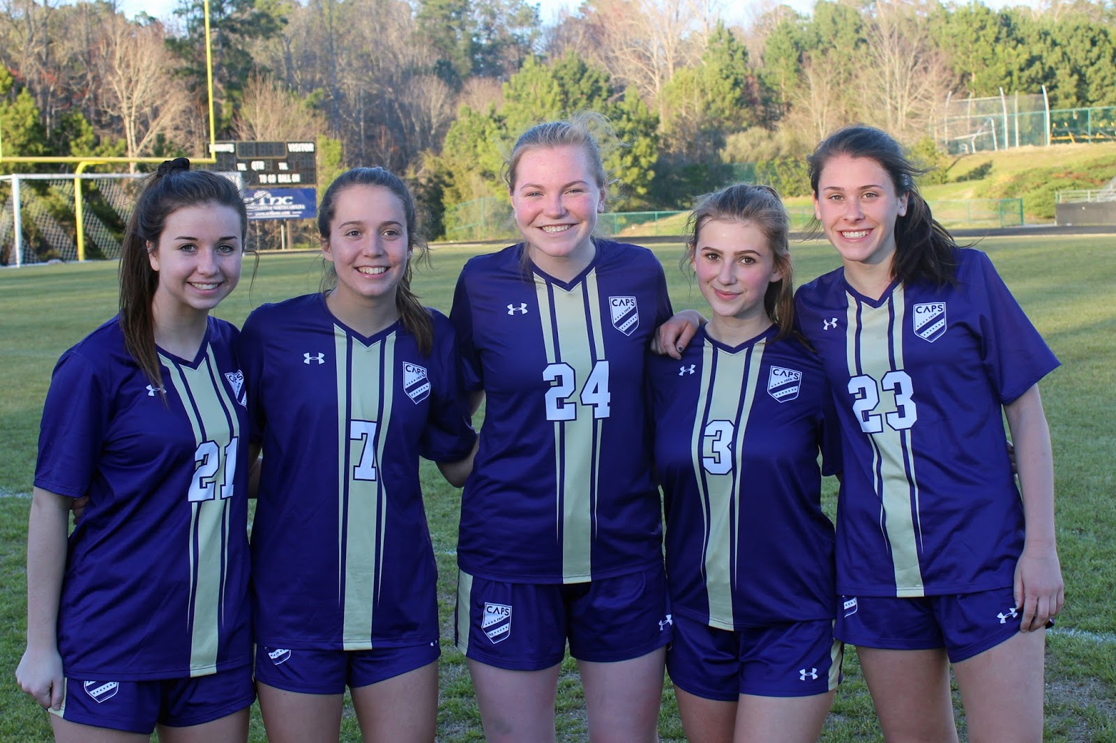 Goal scorers Fortier, Gilchrist, Brown, Flanders and Krueger