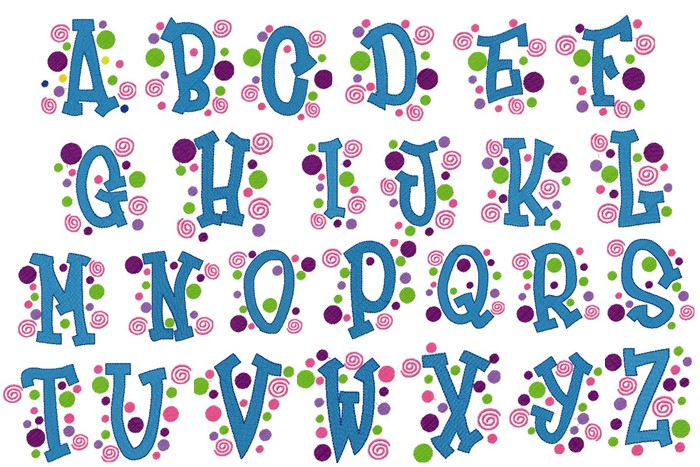 Sew Cute Appliques and Monogramming: Monogram Fonts