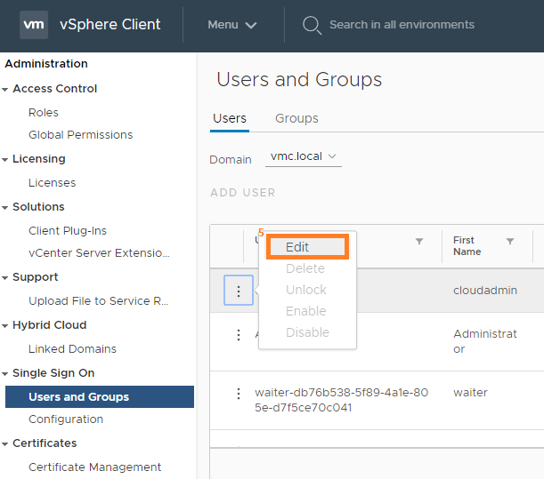 How to Reset VMC on AWS Cloudadmin User Account Password?