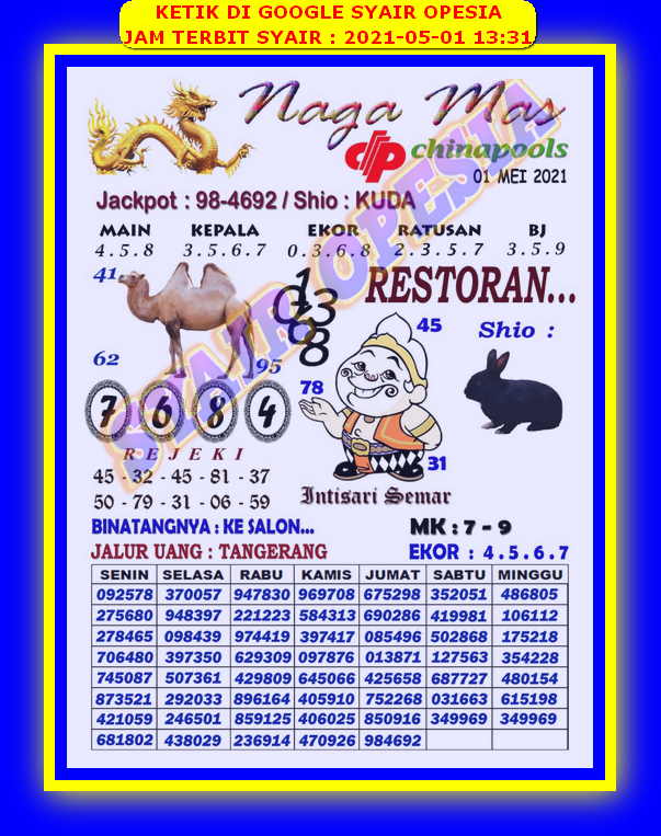 Syair Harian Sgp 1 Mei 2021 Kode Syair Sgp Hk Sd Motesia