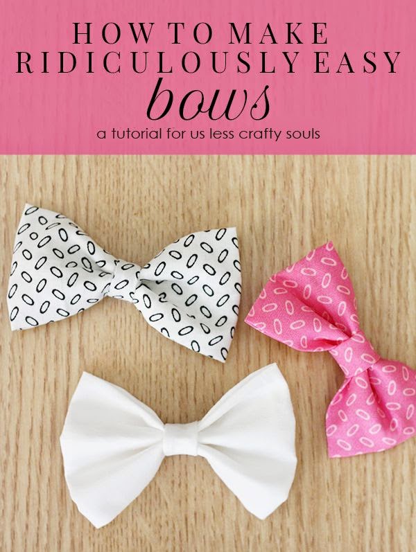 Craft Project Ideas: HOW TO MAKE RIDICULOUSLY EASY BOWS