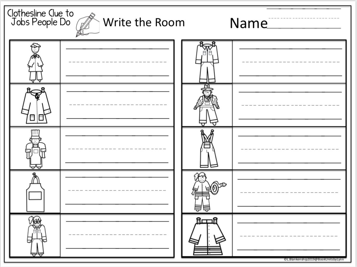 CLOTHESLINE CLUES TO THE JOBS PEOPLE DO Book Units by Lynn