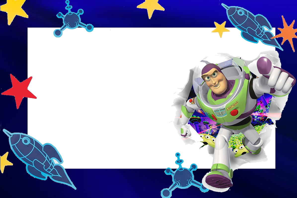 Buzz Light Year Free Printable Invitation, Photo Frame or Label.