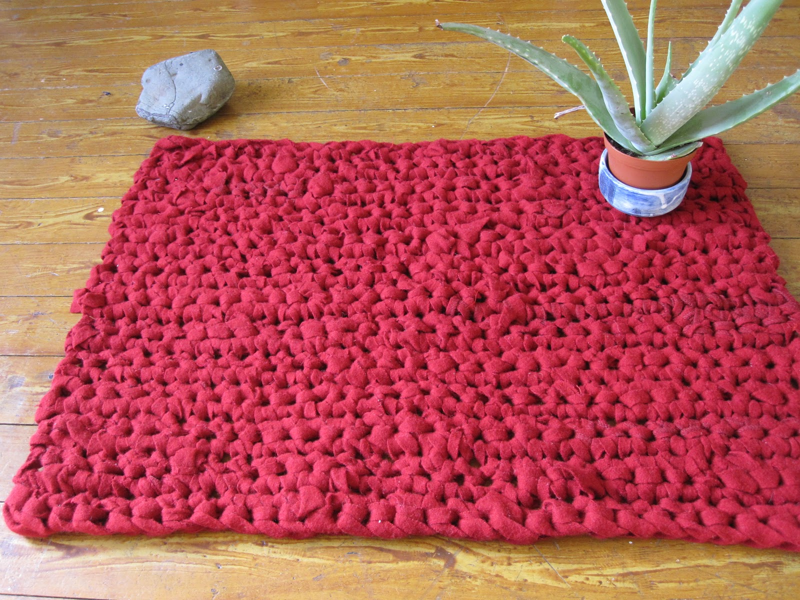 Portland DIY pendleton scrap wool rug