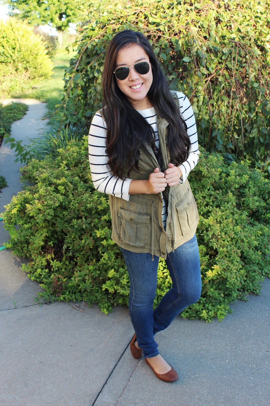 of life and style: Utility Vest and Striped Shirt