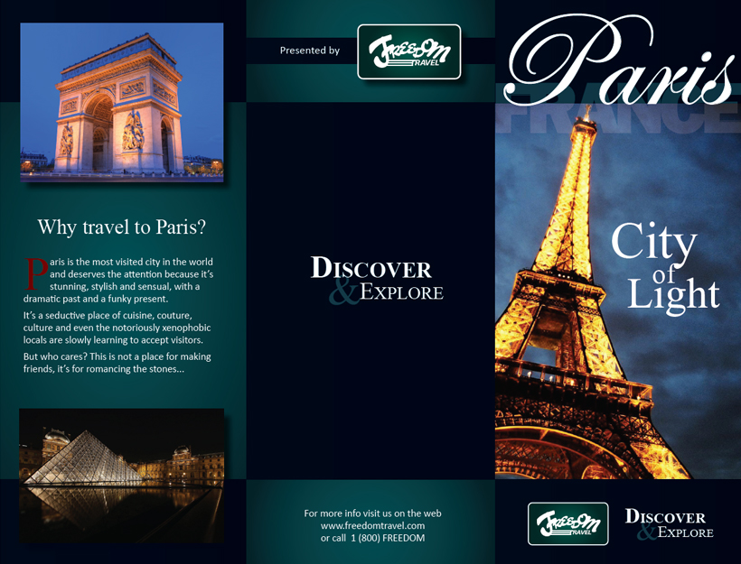 Brochure Samples Pics: Brochure Paris