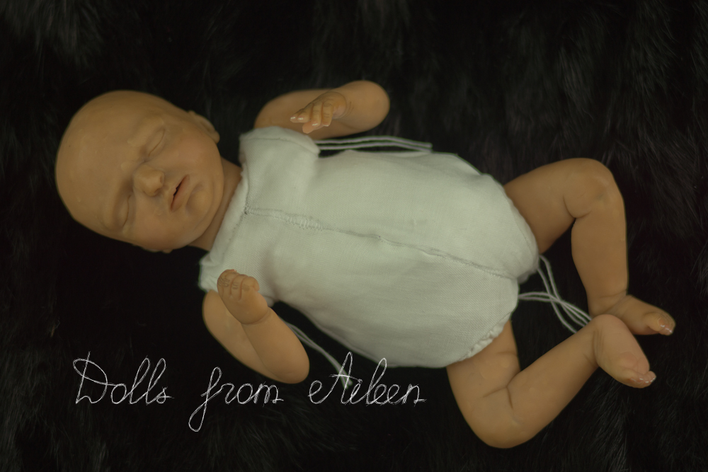 OOAK hand sculpted mini Indian baby girl doll