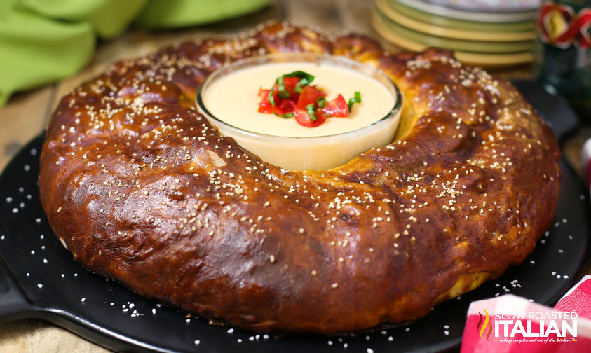 Meat Lover's Pizza Pretzel Roll