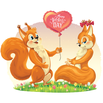 Happy Valentine's Day Squirrels