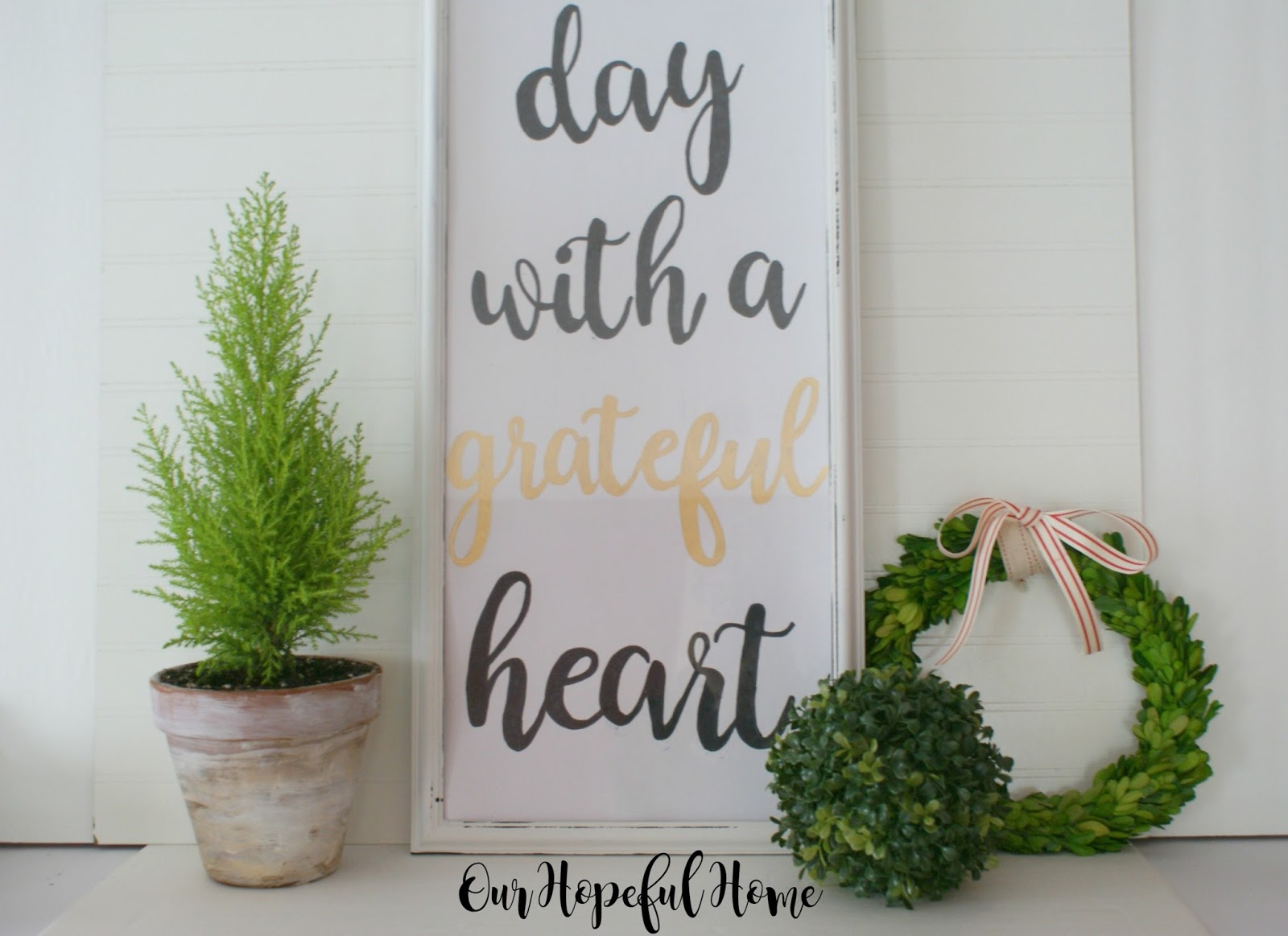 Our Hopeful Home DIY Inspirational Wall Art Start Each Day With A