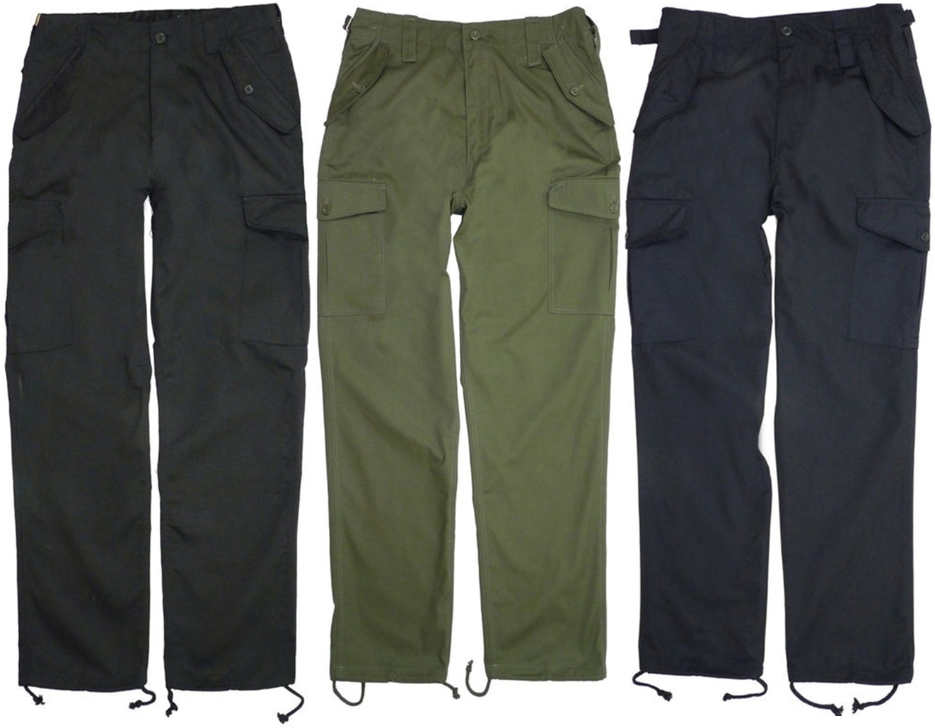 GR8 Clothing Co Mens Combat Trousers Black, Navy, Olive