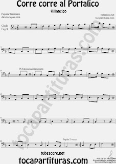 Partitura de para Violonchelo y Fagot Canción de Navidad Christmas Song Sheet Music for Cello and Bassoon Music Scores