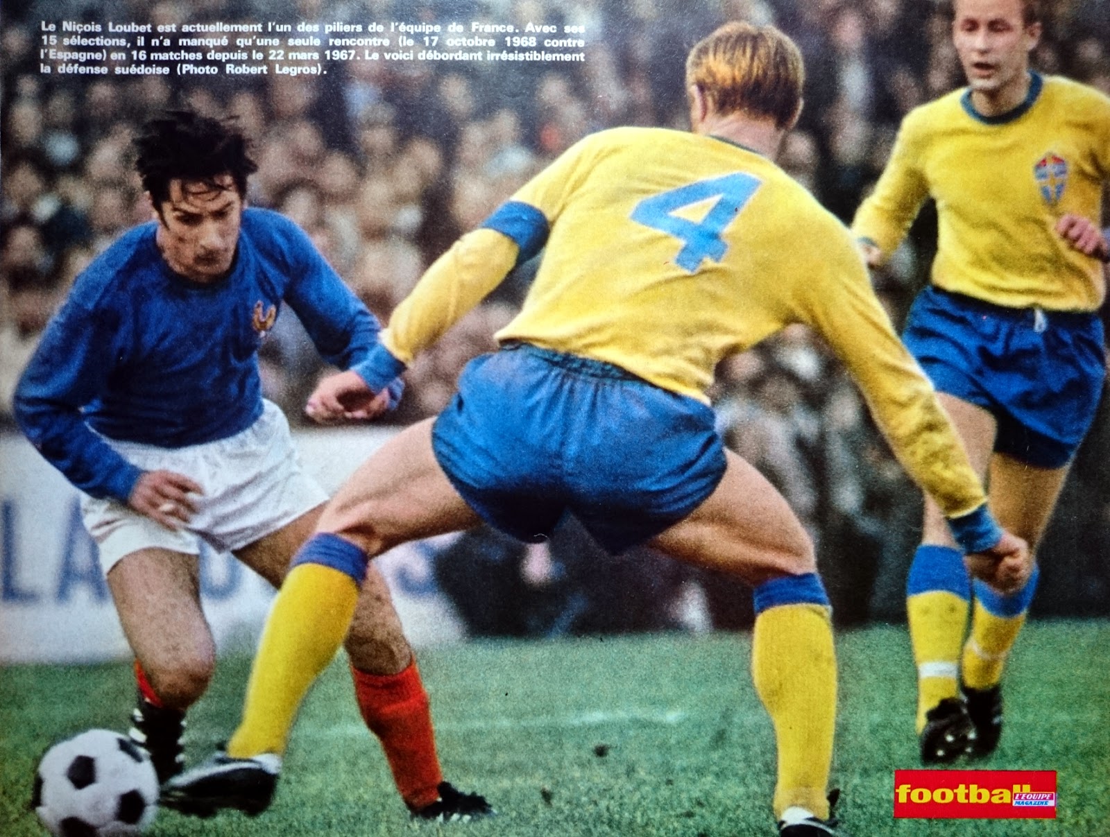 THE VINTAGE FOOTBALL CLUB FRANCESuède 1969.