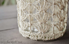 Crochet Jar, Over The Apple Tree