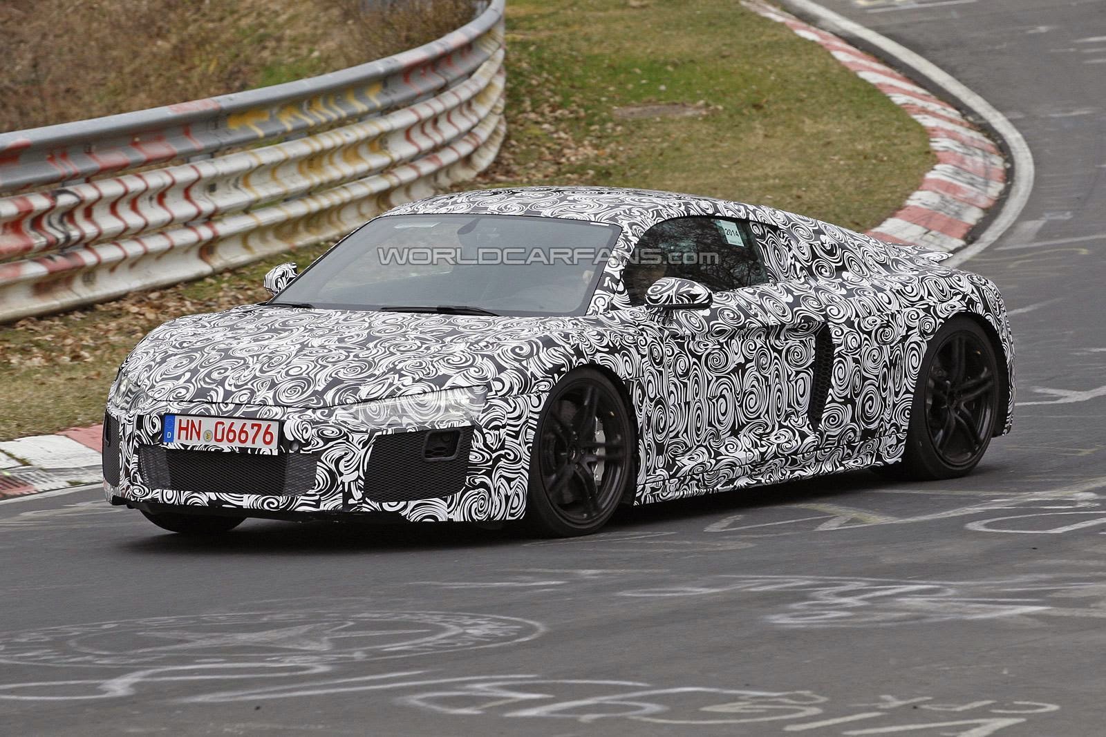The Gear Shift: Revamped Audi R8 spied up close again testing on the 'Ring