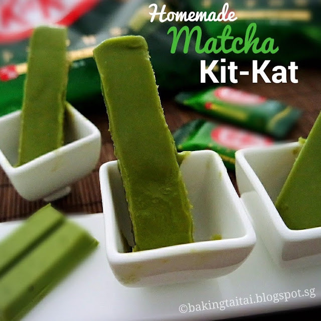 Baking Taitai 烘焙太太 Homemade Matcha KitKat 自制抹茶巧克力KitKat （中英食谱教程）
