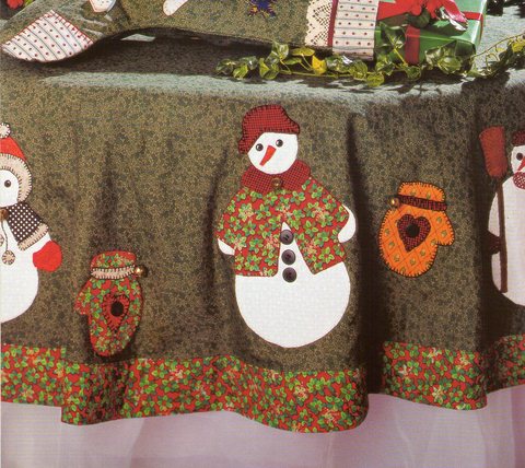 toalha de mesa de natal - patchwork com molde