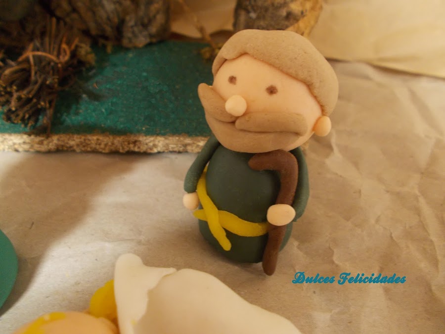 Belén navideño fondant