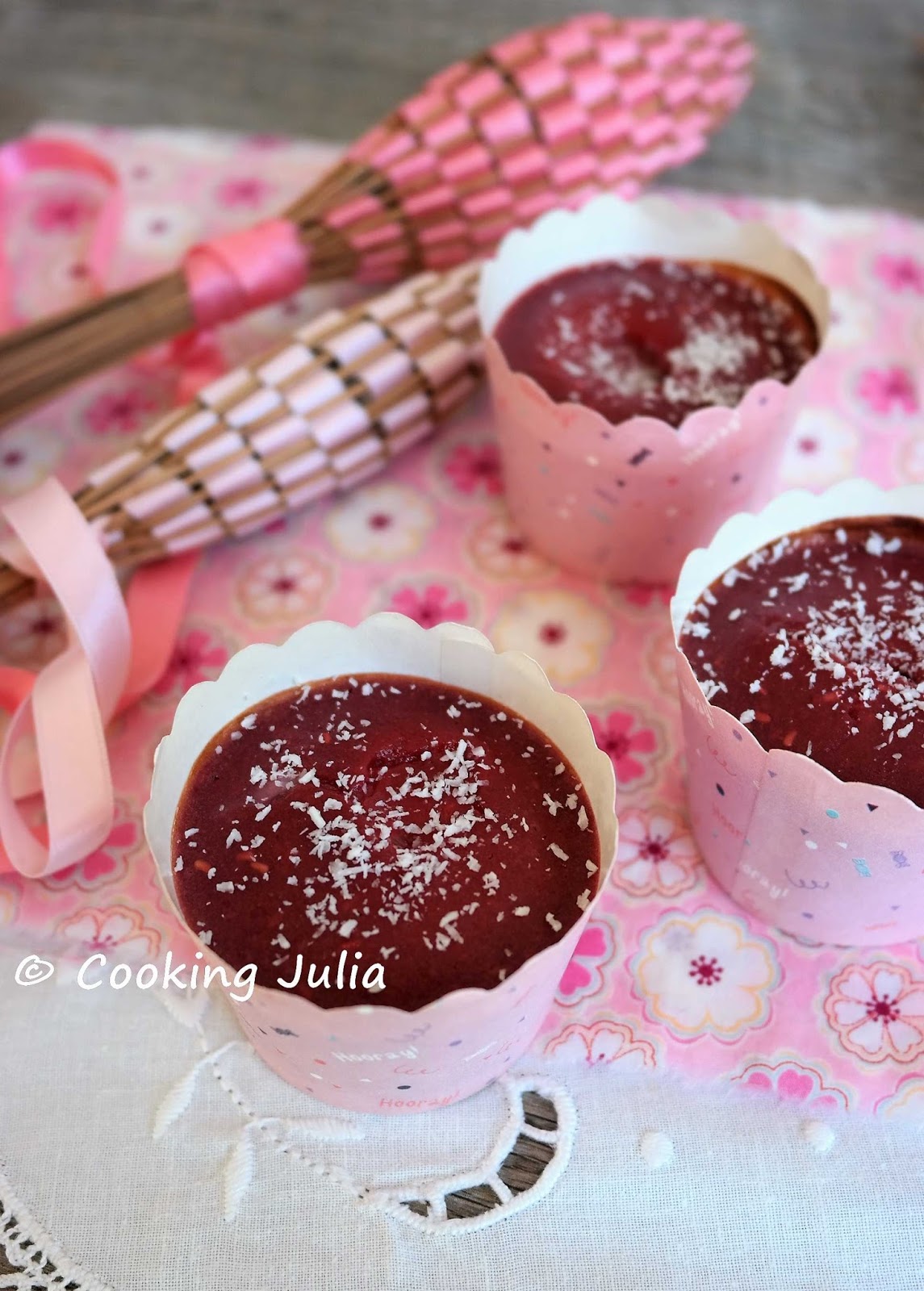 Cooking Julia Petits Moelleux Aux Framboises Coeur Coulant De