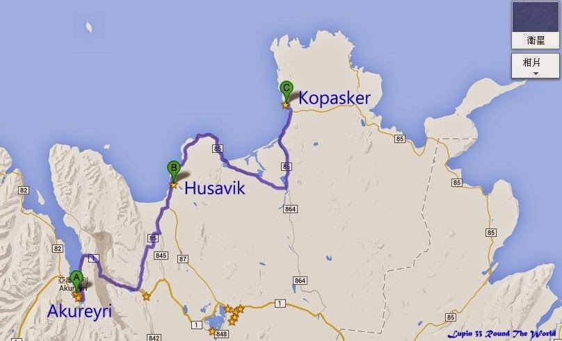 冰島自助旅行遊記照片Day6路線圖
