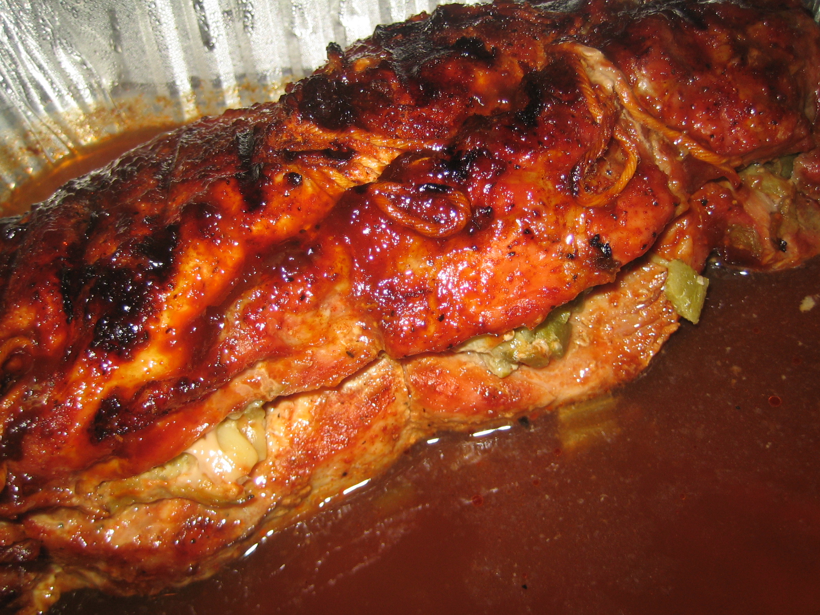 It's All About Food Roasted Green Chile Stuffed Pork Loin