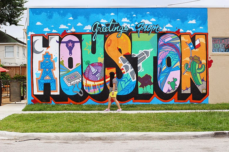 Velveteen Mint Greetings From Houston