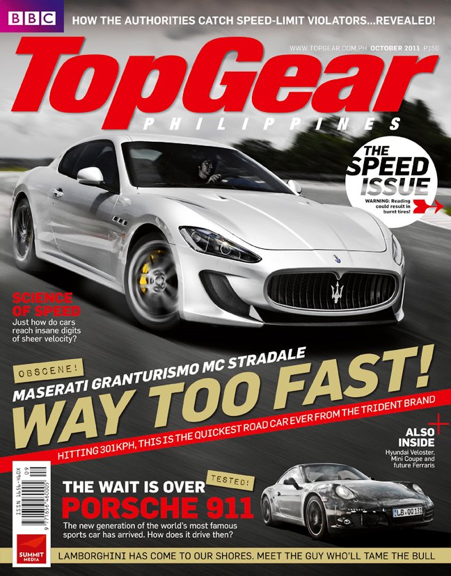 ★STARTRIGA Top Gear Philippines Magazine October 2011 Issue Cover!