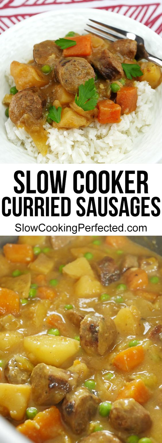 Slow Cooker Curried Sausages RECIPES
